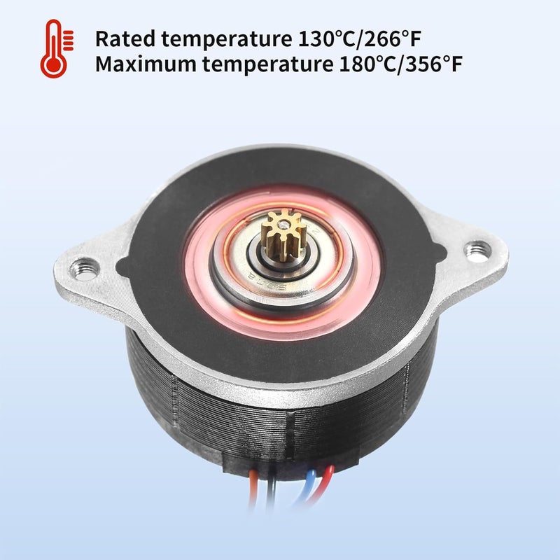 FYSETC Moons Nema 14 36mm Pancake Stepper Motor with 8 Tooth Gear: 17MM Enhanced Light Weight with Extension Cable for Orbitor/Sherpa Extruder Ender 3 Pro Neo V2 Voron2.4 3D Printer Direct Drive - Image 5
